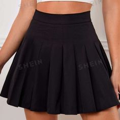 Black Pleated, Mini Skirts, Two Different Sizes Plaited Skirt, Black Pleated Skirts, Skirts Y2k, Halloween Idea, Mini Pleated Skirt, Skirt Zipper, Skirt Y2k, Black Pleated Skirt, Women Skirts