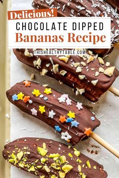 These delicious chocolate dipped bananas are a wonderful sweet treat! The frozen bananas and chocolate are a great combination.