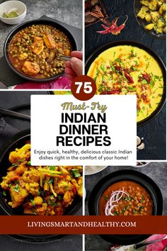 The best collection of 75+ Indian Dinner Recipes! This round-up features quick, healthy, and delicious classic Indian dinner dishes like Aloo Gobi, Chicken Curry, Dal Tadka, and restaurant favorites like Butter Paneer Masala, Dal Makhani, Chana Masala, and many more! Butter Paneer Masala, Butter Paneer, Paneer Masala, Dal Tadka, Mediterranean Foods, Dal Makhani, Aloo Gobi