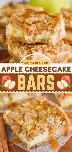 Apple Cheesecake Bars, fall baking, apple recipes, thanksgiving desserts, sweet treats Summer Apple Desserts, Red Apple Desserts, Apple Strudel Cheesecake, Red Apple Recipes, Red Delicious Apple Recipes, Easy Apple Cheesecake, Incredible Desserts, Cheesecake Bar