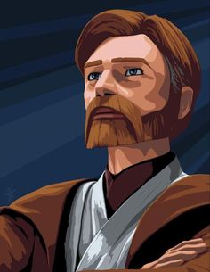 the star wars character is depicted in this digital painting