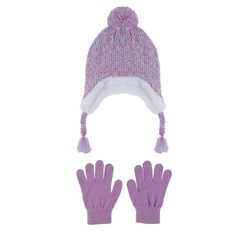 She'll sparkle this winter in this earflap hat and magic gloves set from Elli by Capelli. She'll sparkle this winter in this earflap hat and magic gloves set from Elli by Capelli. Includes: earflap hat & pair of gloves Hat: spacedye purl knit, sequin yarn, pom-pom, tassels Gloves: ribbed wristsFABRIC & CARE Hat: acrylic & polyester shell, polyester lining Gloves: acrylic, polyester, rubber, spandex Machine wash Imported Size: 7-16. Gender: female. Age Group: kids. Crochet Hat Scarf Gloves Set Free Pattern, Whimsical One-size Beanie Mini Hats, Crochet Hat Scarf Gloves Set Pattern, Crochet Hat Mittens Scarf Set, Magic Gloves, Whimsical Hand-knitted Beanie Mini Hat, Purl Knit, Earflap Hat, Girls Accessories