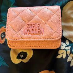 Bwren Fondant Pink Slg Trendy Rectangular Wallet With Snap Closure, Trendy Rectangular Wallets With Snap Closure, Fondant Pink, Steve Madden Wallet, Phone Holster, Steve Madden Bags, Wallet Shop, Walker Boots, Fit N Flare Dress