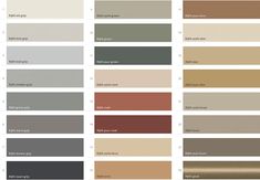 the different shades of paint that are used in this color scheme for walls and ceilings