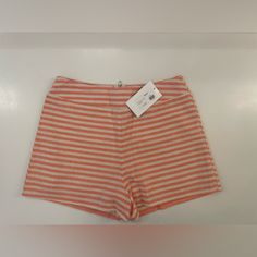 The Pants Store - Back Zip Shorts - Nwt - Non Smoking Home Striped Short Leg Bottoms For Summer, Striped Short Leg Summer Bottoms, Fitted Striped Bottoms With Built-in Shorts, Fitted Striped Bottoms Short Length, Fitted Striped Short Bottoms, Striped Stretch High-waisted Shorts, Striped Stretch Bottoms For Summer, Casual Striped Short Leg Bottoms, Bottoms With Built-in Shorts For Summer