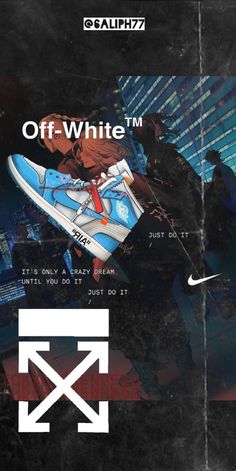 an advertisement for off - white's new sneakers