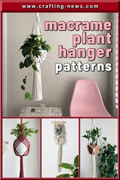 there are pictures of macrame plant hanger patterns