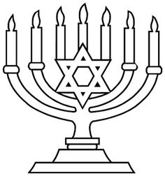 a menorah with candles in it