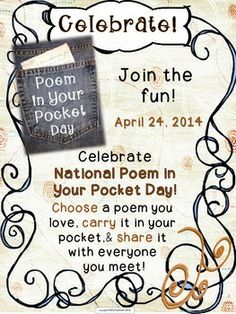 an advertisement for the national poem day