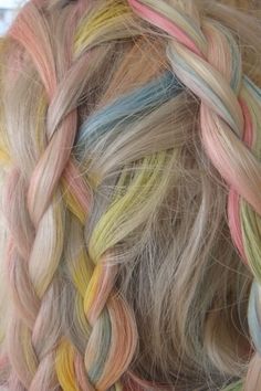 Pastel Rainbow Hair, Hair Bun Maker, Rainbow Hair Color, Messy Bun Hairstyles, Hair Sale, Hair Life, Hair Painting