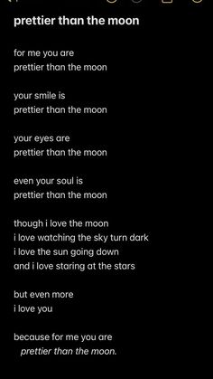 a poem written in the dark with an image of a moon and stars on it