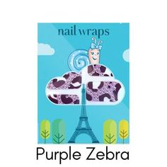 Snails Nail Wraps – Challenge & Fun, Inc. Wraps For Kids, Purple Zebra