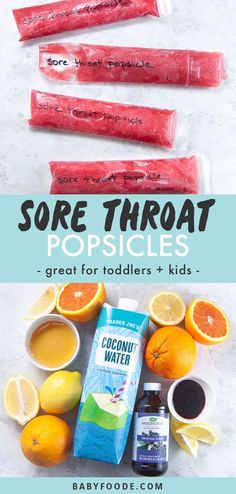 popsicles with oranges, lemons and yogurt on them are the perfect summer treat for toddlers