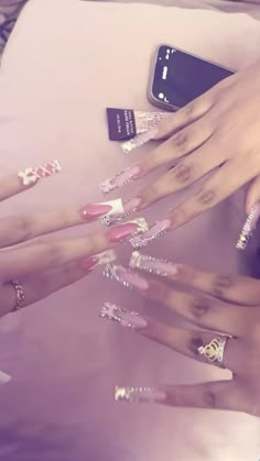 Nails Inspo Hello Kitty, Pink Nails Aesthetic, Nails Photo, French Acrylic Nails, Pretty Gel Nails, Nails Aesthetic, Really Cute Nails, Acrylic Nails Coffin Pink