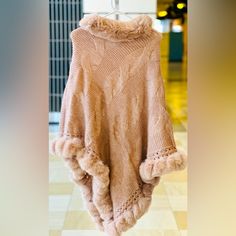 100% Acrylic Best Seller Indulge Luxurious Elegance Made From High Quality Faux Fur Best Collection Of 2024 Elegant Winter Poncho One Size, Elegant Woman, Best Seller, Faux Fur, Women Accessories, Cream, Hats, High Quality, Women Shopping