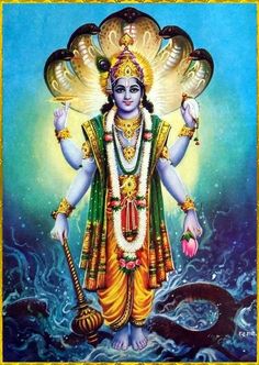 the hindu god with his arms outstretched and two hands raised in front of him, surrounded by clouds