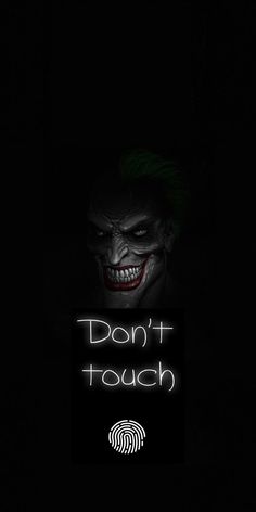 the joker movie poster for don't touch