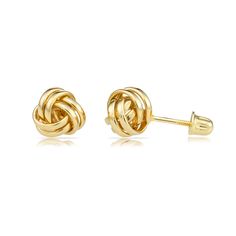 ◆ Crafted in 14K Gold ◆ Professionally Hand Assembled for the best quality product ◆ Post with Push-back closure to ensure an easy, comfortable, and safe wear. ◆ Highly polished to a magnificent shine ◆ SIZE: 7mm (0.28 inch) ◆ Same day FREE shipping ◆ Made in the USA! Different Piercings, Love Knots, Product Post, Classic Love, Knot Stud Earrings, Knot Studs, Handmade Fine Jewelry, Gift Valentine, Knot Earrings