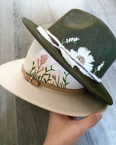 This Fedoras item by LilliJaneStitches has 80 favorites from Etsy shoppers. Ships from Bloomfield, IN. Listed on Jun 18, 2024 Embroidered Hats Ideas, Wide Brim Felt Hat, Statement Hat, Hat Fedora, Felt Cowboy Hats, Felt Hats, Fedora Hat Women, Fall Hats