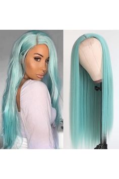 Oxeely Long Straight Wigs Blue Color Synthetic Lace Front Wigs Glueless Heat Resistant Synthetic Fiber Hair Wigs for Fashion Women Wigs Glueless, Straight Wigs, Synthetic Lace Front Wigs, Straight Wig, Hair Wigs, Synthetic Fiber, Lace Front Wigs, Wig Hairstyles