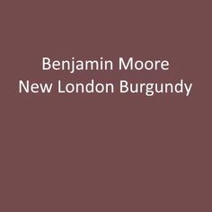 an image of the cover of benjamin moore's new london burgundy