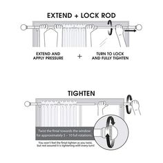 the instructions for how to hang curtains