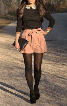 Stockings Outfits, Skirt With Tights, Casual Fall Fashion, Winter Tights, Look Formal, Outfit Trends, Outfit Inspiration Fall, Autumn Fashion Casual