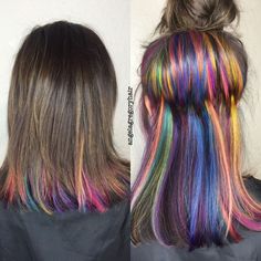 Medium Aesthetic, Aesthetic Honey, Hidden Rainbow Hair, Balayage Ideas, Inspo Hair