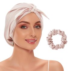 PRICES MAY VARY. 100% MULBERRY SILK: The fabric quality of this silk sleep bonnet for women is top-notch, made of 22 momme 6A Grade 100% mulberry silk, which is incredibly the softest, smoothest, most luxurious, shiny, lightweight, and breathable texture you have never tried before. Natural silk hair bonnet for sleeping women is elegant and exquisite, and it won't feel much when worn on your head BENEFITS OF SILK: Silk is composed of protein fibers, which has good biocompatibility with the human Sleeping Curly Hair, Silk Hair Bonnet, Silk Sleep Bonnet, Hair Wraps For Sleeping, Silk Hair Wrap, Sleep Bonnet, Silk Sleep Cap, Silk Hair Bonnets, Silk Head Wrap