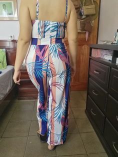 FREE SHIPPING Women Spaghetti Strap Leaf Print Wide Leg Bodycon Jumpsuit Sleeveless Streetwear Fashion Summer Bohemain Style Jumpsuits JKP2898 Fitted Floral Print Strapless Jumpsuit, Pink Strapless Sleeveless Jumpsuit For Vacation, Fitted Multicolor Strapless Sleeveless Jumpsuit, Streetwear Fashion Summer, Off Shoulder Jumpsuit, Flare Jumpsuit, Bodycon Jumpsuit, Jumpsuit Summer, White Jumpsuit