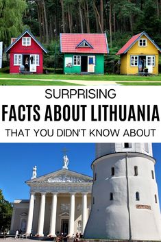 two different houses with the words surprising fact about lithuania that you didn't know about