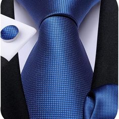 New Product Never Been Used/Worn New!! - Brand New Tie Size:59 Inches X 3.15 Inches Pocket Square Size: 9 Inches X 9 Inches Cufflink Diameter:0.55 Inches Best Tie Size For Men Classic Blue Suit And Tie Accessories For Office, Fitted Blue Office Ties, Pocket Square Size, Tie For Men, Scarf Casual, Mens Scarves, Silk Ties, Dusty Blue, Pocket Square