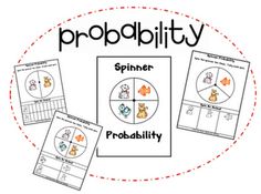 spinner probability worksheet with pictures on it and the words