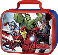 Thermos Soft Lunch Kit, Avengers Thermos https://www.amazon.com/dp/B00LXLZ884/ref=cm_sw_r_pi_dp_U_x_fcKyBb7D3FAA4 Boys Lunch Bags, Soft Lunch, Stylish Lunch Bags, Avenger Birthday Party, Lunch Kit