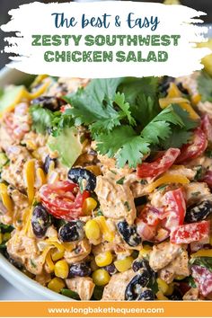 the best and easy zesty southwest chicken salad