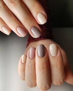 ✅ nude nail polish Neutral Gel Polish Nails, Simple Short Neutral Nails, Nail Art Neutral Colors, Nails Earthy Tones, Neutral Skittle Nails, Earthy Tones Nails, Professional Looking Nails, Muted Fall Nails, Neutral Tone Nails