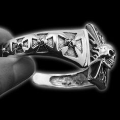 Biker Skull Cuff Bracelet High Quality 316l Stainless steel Silver Plated Indestructible Free Shipping Lifetime Warranty Wrist size: free size (adjustable, suitable for 6.5~7.7 inch wrist) ⬅ Go Back to Skull Bracelets ➥ Check out all the Skull Cuff & Bangle ➥ Look also: Skull bead bracelet & leather ️‍🔥 Trending Now: Skull Rings Adjustable Silver Stainless Steel Cuff Bracelet, Adjustable Durable Silver Bracelet, Adjustable Stainless Steel Cuff Bracelet, Skull Bracelets, Leather Trend, Skull Rings, Skull Bracelet, Bracelet Leather, Beaded Skull