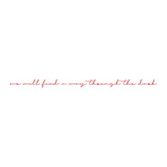 the words are written in red ink on a white background