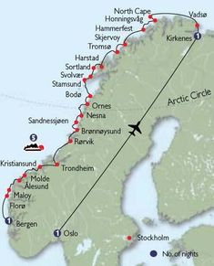 the route map for arctic circle