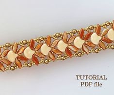 the beaded bracelet is decorated with gold beads