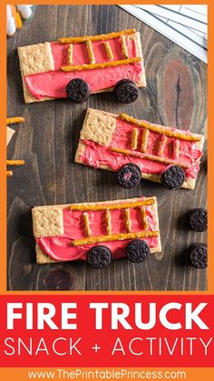 fire truck snack and activity for kids to make