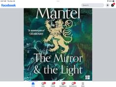 an image of a book on facebook with the title'the mirror and the light '