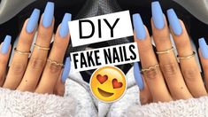 Incredible How To Make Fake Nails At Home With Glue 2022 fsabd42 Diy Fake Nails, Do It Yourself Nails, Fake Acrylic Nails, Sweet Nails, Acrylic Nails At Home, Diy Nails At Home, Diy Acrylic Nails, Nails Diy