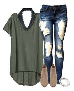 Bootie Outfits, Teen Fall Outfits, Áo Blu, Outfit Jeans, Urban Chic, Fashion Weeks, Stitch Fix Style, Polyvore Outfits, Outfit Casual