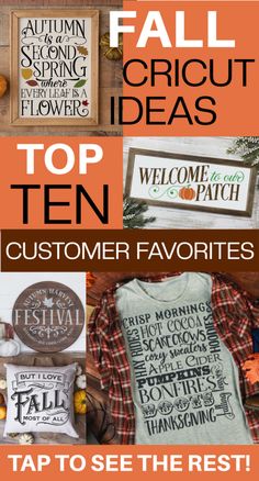 the top ten customer favorites for fall is featured in this postcard design contest