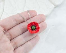 Pendant with a miniature poppy flower The flowers are made by hand from polymer clay - each flower is unique. Flowers are not fragile, durable, not afraid of water. * * * * * * * * * * * * * * READY TO SHIP * * * * * * * * * * * * * * ❀Dimensions: Flower size about 0.7 inches (1.8 cm) * The length of the chain to choose from when placing an order ❀Materials: * Polymer clay * Jewelry findings stainless steel * Сhain - stainless steel - do not darken. Welded links chain ❀ All the jewelry I pack in Poppy Flower-shaped Jewelry Gift, Poppy Flower Shaped Jewelry Gift, Poppy Colored Flower Shaped Jewelry Gift, Poppy Colored Flower Shaped Gift Jewelry, Polymer Clay Necklace Pendant, Clay Necklace Pendant, Lariat Necklace Silver, Polymer Clay Flower Jewelry, Clay Set