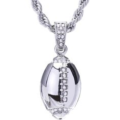 Football Pendant Shining From All Angles. Rope Chain ( 20"Length ) Great For Football Fans Stone Type: Cz Stone Thanks For Taking A Look! Football Necklace, Mens Accessories Jewelry, Football Fans, Rope Chain, Cz Stone, Mens Accessories, Take That, Man Shop, Football