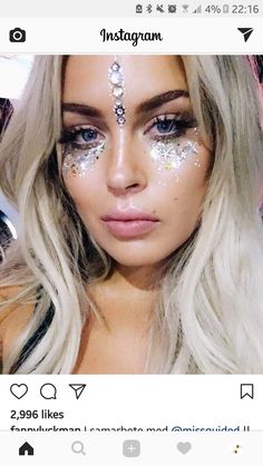 Edc Makeup, Burn Makeup, Rave Bae, Mardi Gras Makeup, Fanny Lyckman, Fest Ideas, Silver Eye Makeup