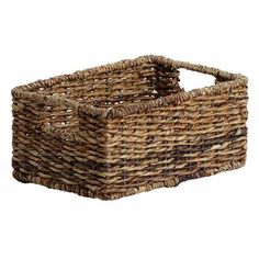 an empty basket with handles on it