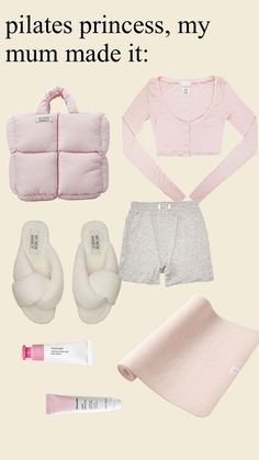 Pink Pilates Princess Amazon Finds, Pilates Princess Aesthetic Outfits, Pink Palates, Pink Pilates Princess Outfits, Pink Princess Aesthetic, Go Viral On Tiktok, Pink Pilates Princess, Pink Gym, Pink Plates